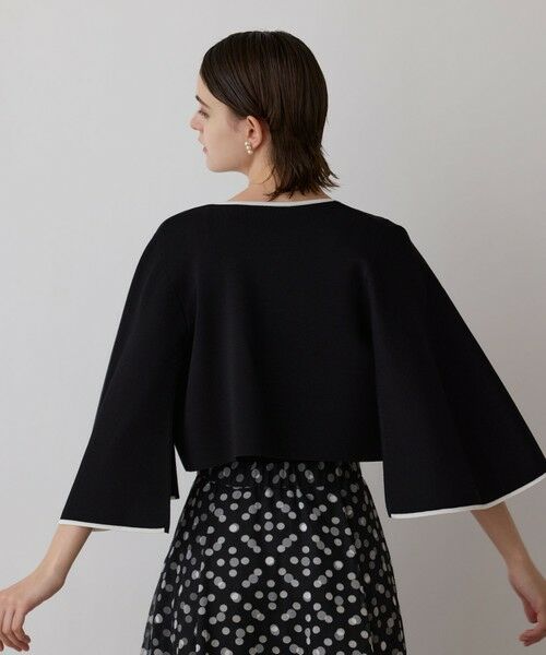 GRACE CONTINENTAL / グレースコンチネンタル カーディガン・ボレロ | バイカラースリットニットカーディガン | 詳細18