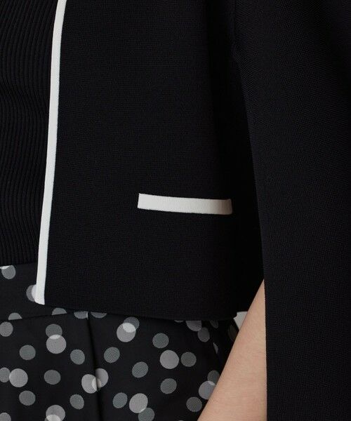 GRACE CONTINENTAL / グレースコンチネンタル カーディガン・ボレロ | バイカラースリットニットカーディガン | 詳細21
