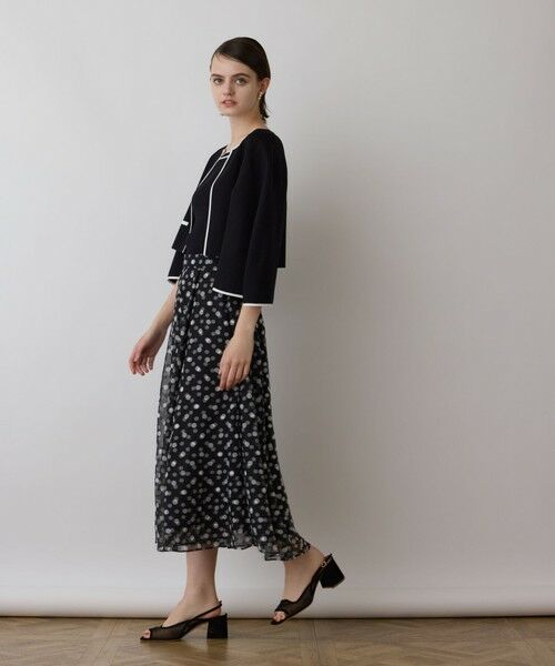 GRACE CONTINENTAL / グレースコンチネンタル カーディガン・ボレロ | バイカラースリットニットカーディガン | 詳細22