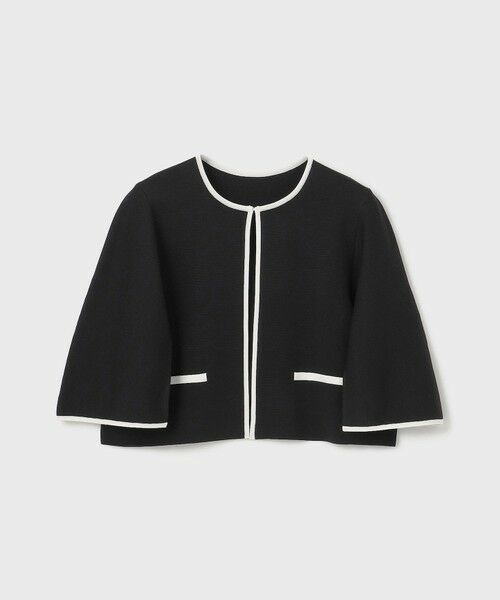 GRACE CONTINENTAL / グレースコンチネンタル カーディガン・ボレロ | バイカラースリットニットカーディガン | 詳細24