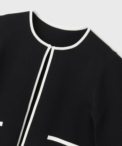 GRACE CONTINENTAL / グレースコンチネンタル カーディガン・ボレロ | バイカラースリットニットカーディガン | 詳細26