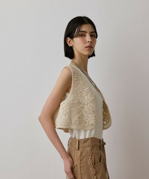 GRACE CONTINENTAL / グレースコンチネンタル ベスト | メッシュembジレ | 詳細4