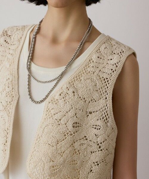 GRACE CONTINENTAL / グレースコンチネンタル ベスト | メッシュembジレ | 詳細5
