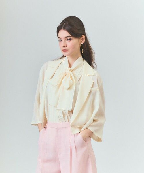 GRACE CONTINENTAL / グレースコンチネンタル その他アウター | リネンライクシアージャケット | 詳細4