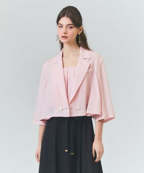 GRACE CONTINENTAL / グレースコンチネンタル その他アウター | リネンライクシアージャケット | 詳細9