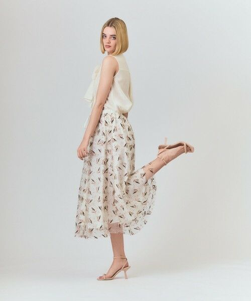 GRACE CONTINENTAL / グレースコンチネンタル ミニ・ひざ丈スカート | マリンembフレアスカート | 詳細2