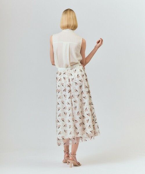 GRACE CONTINENTAL / グレースコンチネンタル ミニ・ひざ丈スカート | マリンembフレアスカート | 詳細3