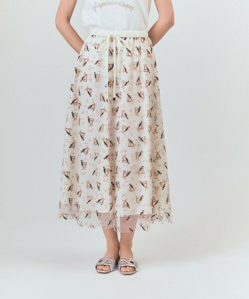 GRACE CONTINENTAL / グレースコンチネンタル ミニ・ひざ丈スカート | マリンembフレアスカート | 詳細6