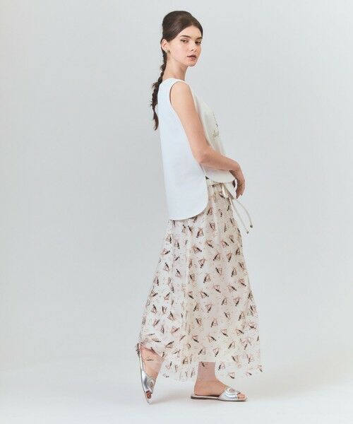 GRACE CONTINENTAL / グレースコンチネンタル ミニ・ひざ丈スカート | マリンembフレアスカート | 詳細9