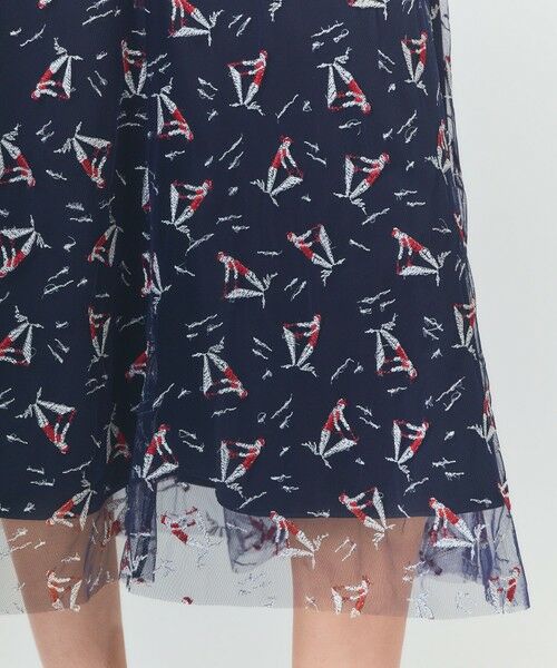 GRACE CONTINENTAL / グレースコンチネンタル ミニ・ひざ丈スカート | マリンembフレアスカート | 詳細12