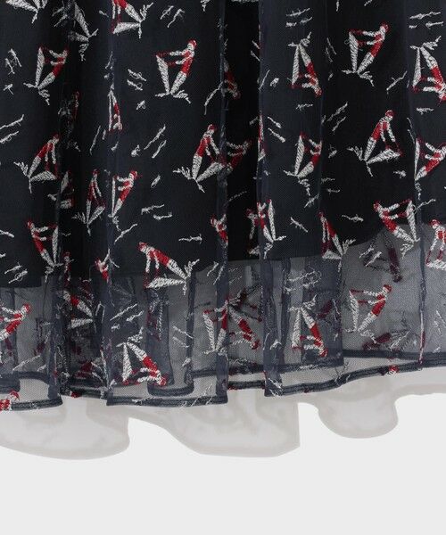 GRACE CONTINENTAL / グレースコンチネンタル ミニ・ひざ丈スカート | マリンembフレアスカート | 詳細16