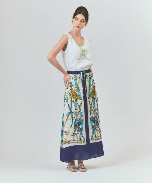 GRACE CONTINENTAL / グレースコンチネンタル ミニ・ひざ丈スカート | マリンスカーフロングスカート | 詳細5