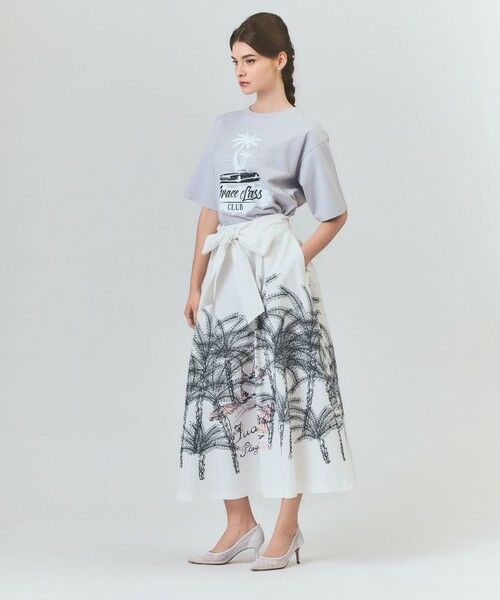 GRACE CONTINENTAL / グレースコンチネンタル ミニ・ひざ丈スカート | プラージュプリントタックスカート | 詳細4