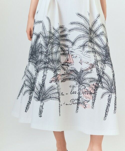 GRACE CONTINENTAL / グレースコンチネンタル ミニ・ひざ丈スカート | プラージュプリントタックスカート | 詳細8