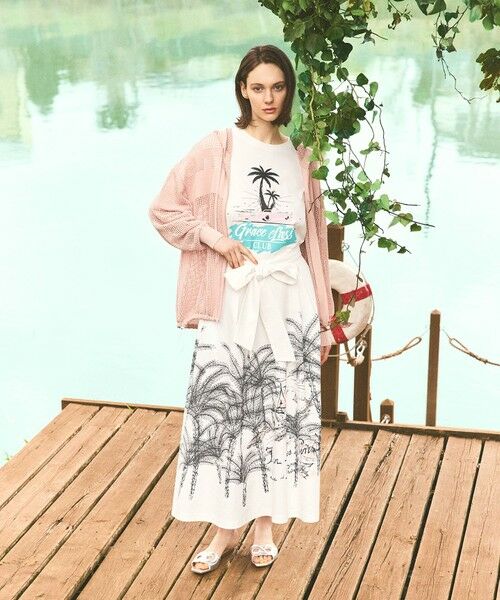 GRACE CONTINENTAL / グレースコンチネンタル ミニ・ひざ丈スカート | プラージュプリントタックスカート | 詳細9