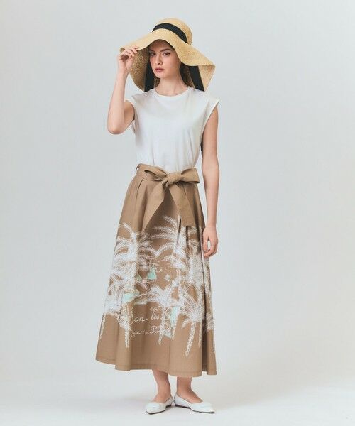 GRACE CONTINENTAL / グレースコンチネンタル ミニ・ひざ丈スカート | プラージュプリントタックスカート | 詳細15