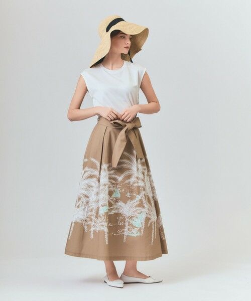 GRACE CONTINENTAL / グレースコンチネンタル ミニ・ひざ丈スカート | プラージュプリントタックスカート | 詳細18