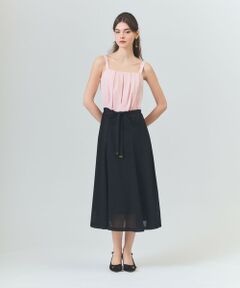 GRACE CONTINENTAL / グレースコンチネンタル ロング・マキシ丈ワンピース | リネンライクバイカラーワンピース