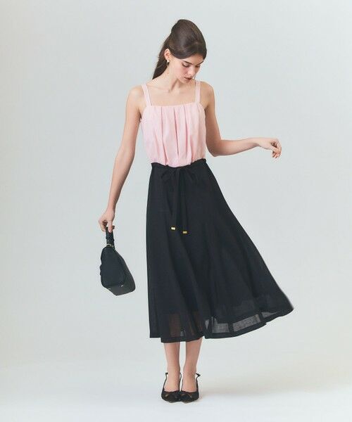 GRACE CONTINENTAL / グレースコンチネンタル ロング・マキシ丈ワンピース | リネンライクバイカラーワンピース | 詳細10