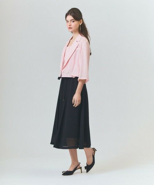 GRACE CONTINENTAL / グレースコンチネンタル ロング・マキシ丈ワンピース | リネンライクバイカラーワンピース | 詳細11