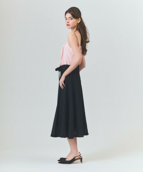 GRACE CONTINENTAL / グレースコンチネンタル ロング・マキシ丈ワンピース | リネンライクバイカラーワンピース | 詳細7