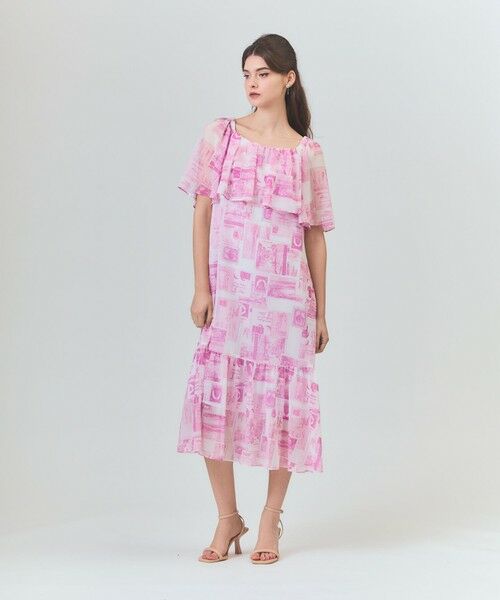 GRACE CONTINENTAL / グレースコンチネンタル ロング・マキシ丈ワンピース | シフォンプリントドレス | 詳細2
