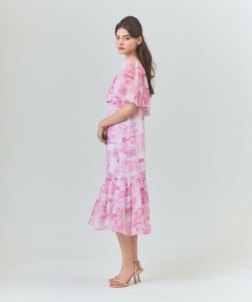 GRACE CONTINENTAL / グレースコンチネンタル ロング・マキシ丈ワンピース | シフォンプリントドレス | 詳細3