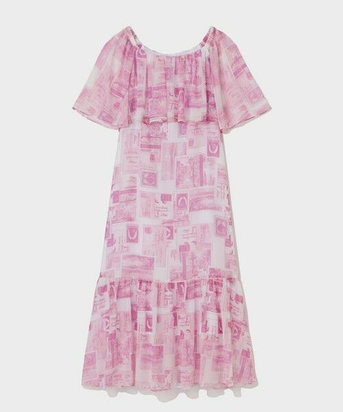 GRACE CONTINENTAL / グレースコンチネンタル ロング・マキシ丈ワンピース | シフォンプリントドレス | 詳細6