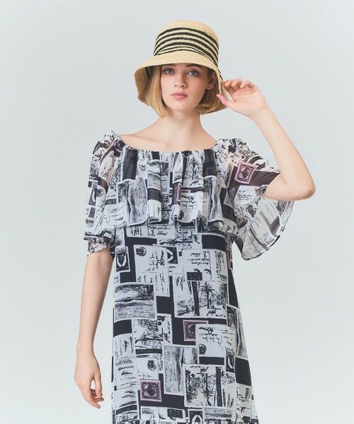 GRACE CONTINENTAL / グレースコンチネンタル ロング・マキシ丈ワンピース | シフォンプリントドレス | 詳細9