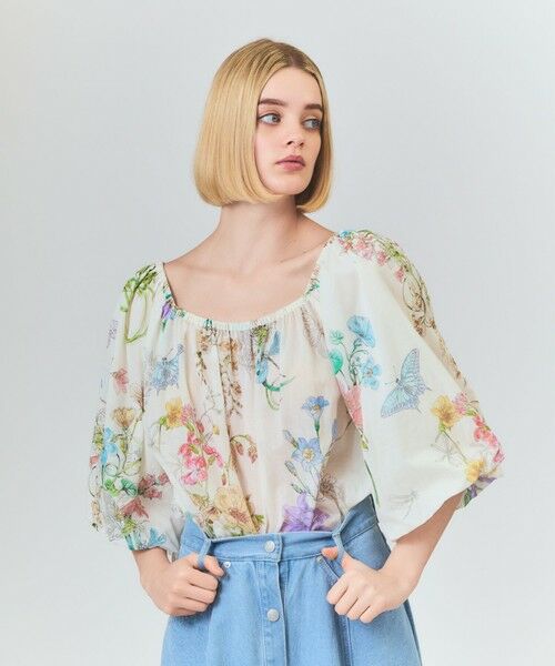 GRACE CONTINENTAL / グレースコンチネンタル シャツ・ブラウス | ボタニカルドレープブラウス | 詳細3