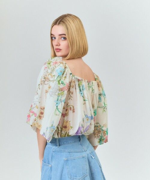 GRACE CONTINENTAL / グレースコンチネンタル シャツ・ブラウス | ボタニカルドレープブラウス | 詳細4