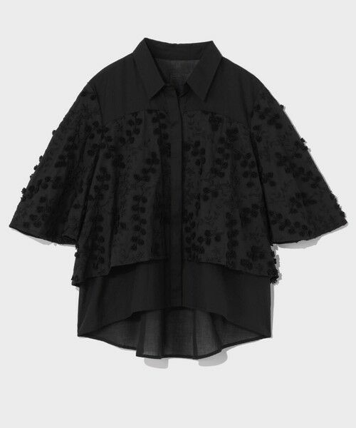 GRACE CONTINENTAL / グレースコンチネンタル シャツ・ブラウス | フラワーembケープブラウス | 詳細9