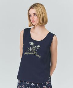 GRACE CONTINENTAL / グレースコンチネンタル タンクトップ | ビジューモチーフノースリーブ