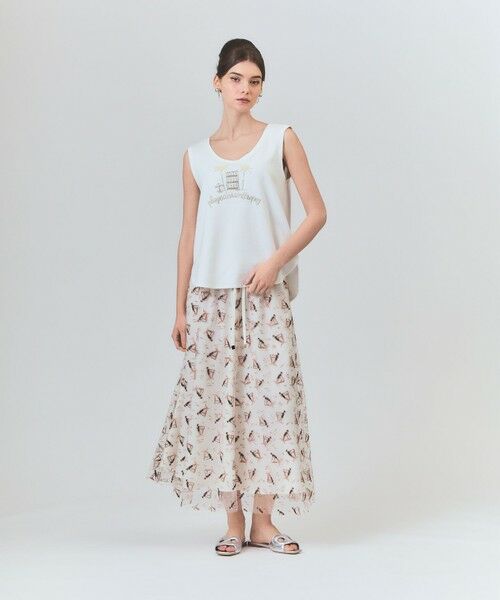 GRACE CONTINENTAL / グレースコンチネンタル タンクトップ | ビジューモチーフノースリーブ | 詳細3