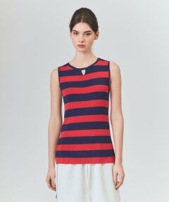 GRACE CONTINENTAL / グレースコンチネンタル その他トップス | ラインニットノースリーブ