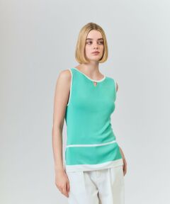 GRACE CONTINENTAL / グレースコンチネンタル その他トップス | ラインニットノースリーブ