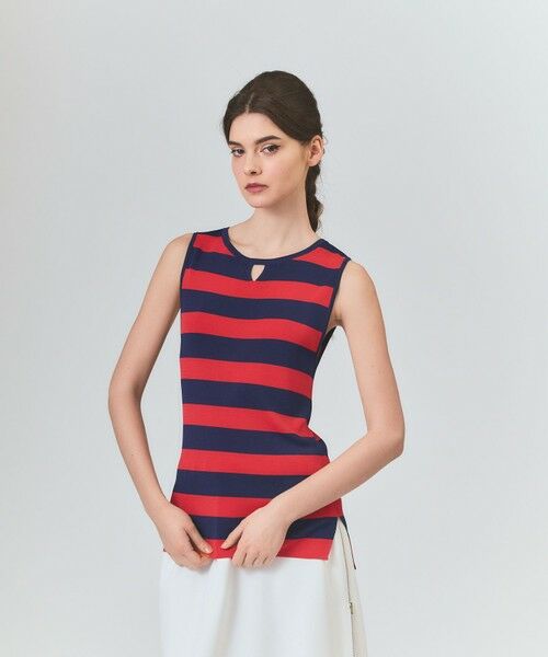 GRACE CONTINENTAL / グレースコンチネンタル その他トップス | ラインニットノースリーブ | 詳細10