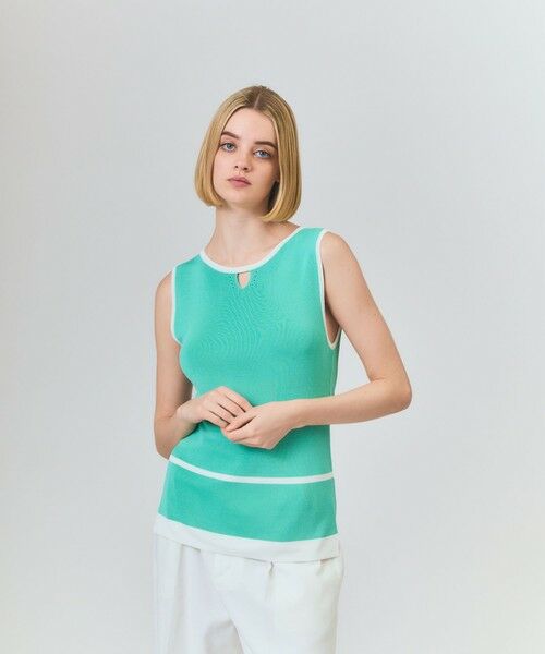 GRACE CONTINENTAL / グレースコンチネンタル その他トップス | ラインニットノースリーブ | 詳細17