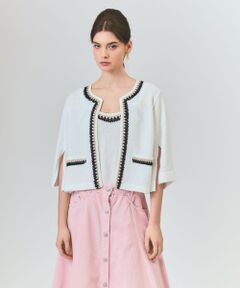 GRACE CONTINENTAL / グレースコンチネンタル カーディガン・ボレロ | ツイーディーニットカーディガン