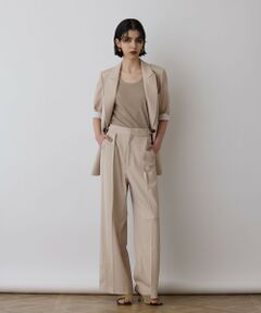 GRACE CONTINENTAL / グレースコンチネンタル その他パンツ | スラブストレッチタックパンツ