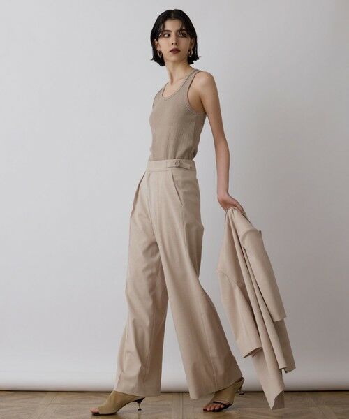 GRACE CONTINENTAL / グレースコンチネンタル その他パンツ | スラブストレッチタックパンツ | 詳細9