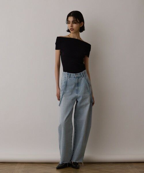 GRACE CONTINENTAL / グレースコンチネンタル デニムパンツ | サス付zipデニムパンツ | 詳細12