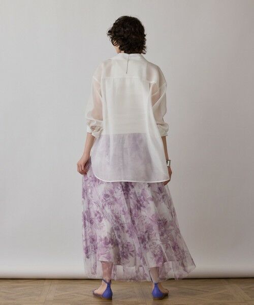 GRACE CONTINENTAL / グレースコンチネンタル ロング・マキシ丈スカート | シャドーフラワープリントスカート | 詳細6