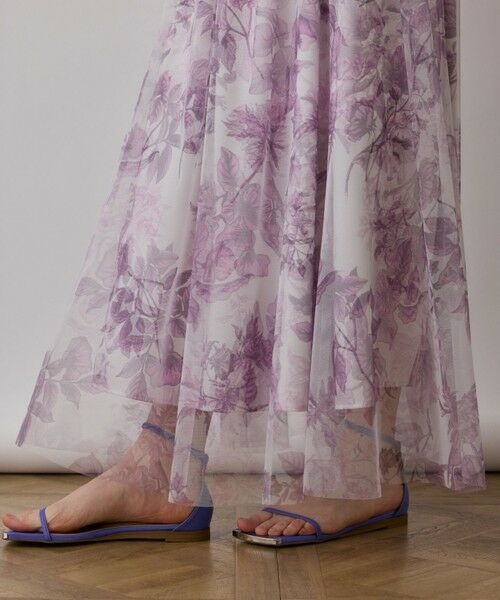 GRACE CONTINENTAL / グレースコンチネンタル ロング・マキシ丈スカート | シャドーフラワープリントスカート | 詳細8