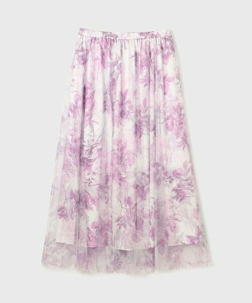 GRACE CONTINENTAL / グレースコンチネンタル ロング・マキシ丈スカート | シャドーフラワープリントスカート | 詳細9