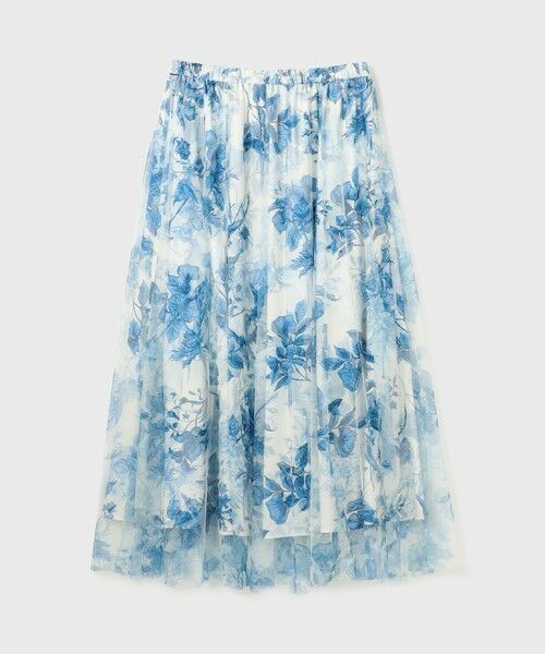 GRACE CONTINENTAL / グレースコンチネンタル ロング・マキシ丈スカート | シャドーフラワープリントスカート | 詳細14