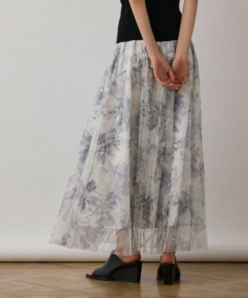 GRACE CONTINENTAL / グレースコンチネンタル ロング・マキシ丈スカート | シャドーフラワープリントスカート | 詳細16