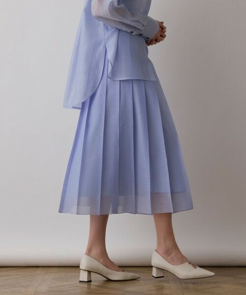GRACE CONTINENTAL / グレースコンチネンタル ロング・マキシ丈スカート | マットシアープリーツスカート | 詳細12