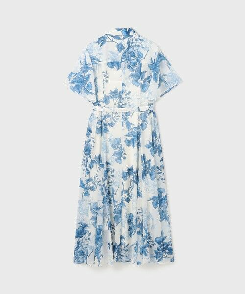 ETRO フラワー マキシプリント ワンピース ライトブルー セール】 シャドーフラワープリントワンピース (ロング・マキシ