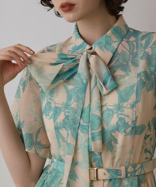 GRACE CONTINENTAL / グレースコンチネンタル ロング・マキシ丈ワンピース | シャドーフラワープリントワンピース | 詳細18